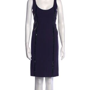 Versace Scoop Neck Shift Dress Small